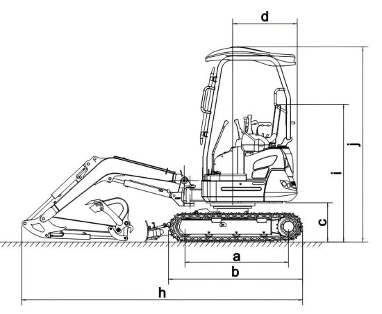 Rhinoceros XN18L Diesel Minibagger - Kubota Motor 14 PS