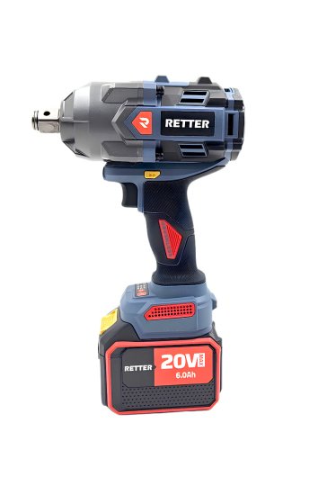 RETTER Profi Akku-Schlagschrauber 20V bürstenloser Motor 1500 Nm - inkl. 2x 6.0 Ah Akkus und Schnelladegerät | RT20-W1500M 602