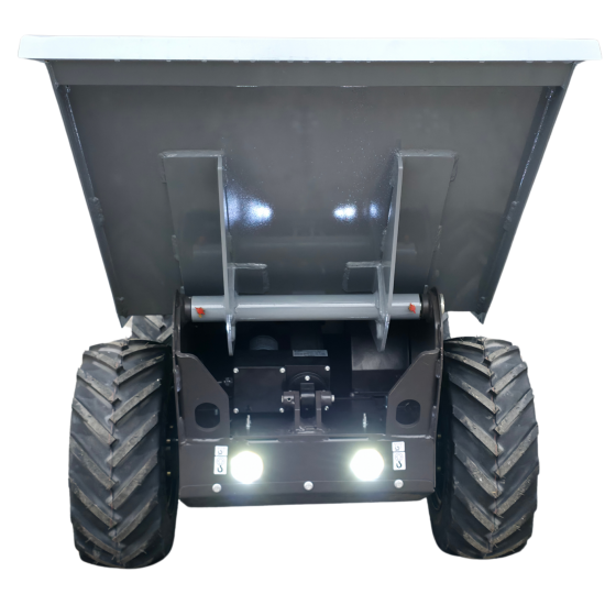 AGROX Elektro-Allrad-Dumper 500kg, Lithium-Akku und hydraulische Knicklenkung
