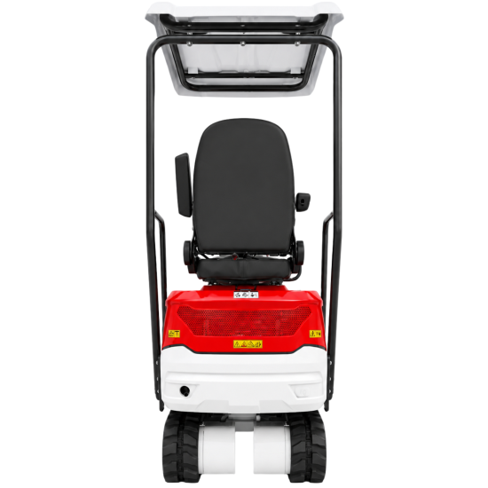 AGROX Austria Edition X-06 Benzin-Minibagger 640 kg mit Schaufelpaket – kompakter Kettenbagger mit Loncin G300FA Motor, Schutzdach