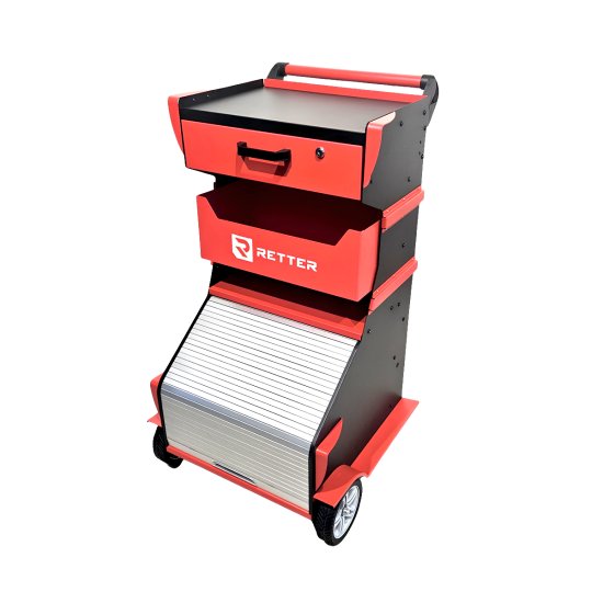 Diagnosewagen mit Rollladenklappe - RT-403 Multifunktionswagen RETTER | Universal-Laptopwagen fahrbar