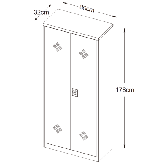 Preview: RETTER Stabiler Aufbewahrungsschrank 920 x 420 x 1950 mm - Werkstattschrank