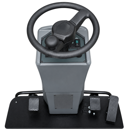 Preview: Aufsitz-Kehrmaschine 1250 mm – Akku-Kehrmaschine 2,2 kW mit 80 l Kehrgutbehälter und Sprühsystem