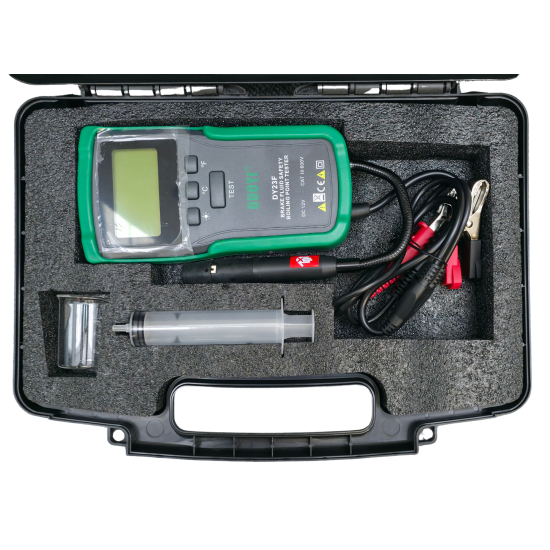 Preview: DY23F Digitaler Bremsflüssigkeits-Siedepunkt-Tester (12V) – Für DOT3, DOT4, DOT5, DOT5.1 & Super DOT4