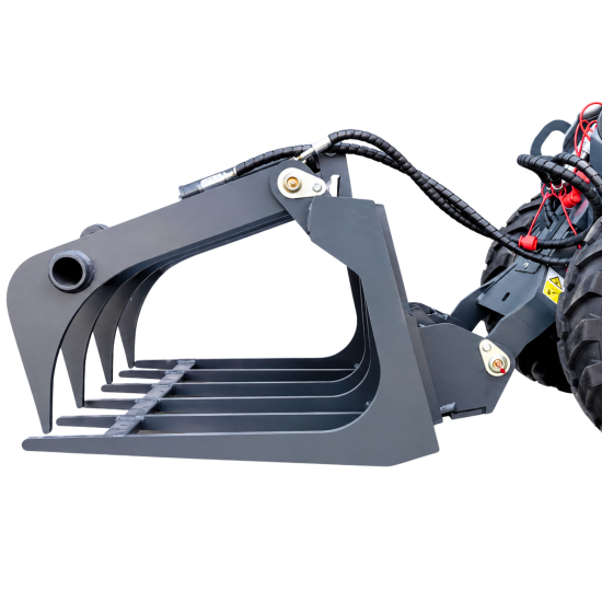 Holzgreifer hydraulisch für Kompaktlader - AGROX Hoflader Greifer Anbaugerät L480S - L360S