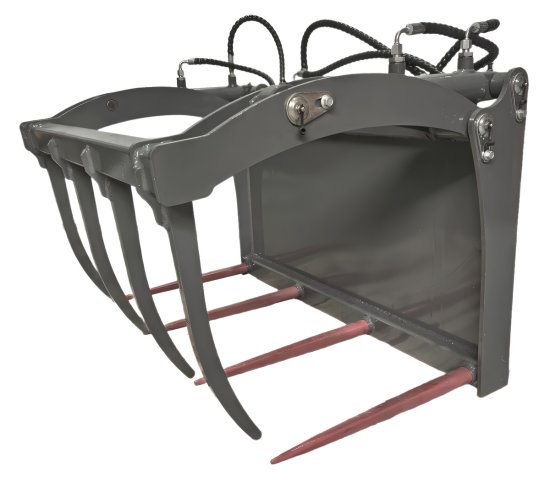 Krokodilgebiss Greifschaufel mit Zange – für Hoflader | 85 cm Öffnung