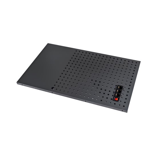 Lochwandplatte mit Netzversorgung (3 Steckdosen) für Schranksystem RTX5000 - 1052 x 610 x 30 mm | RETTER RTX-5000