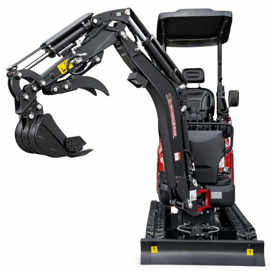 Rhinoceros XN13 Pro Diesel 1.3 t Minibagger - 14 PS, 3 Zylinder mit Kubota D722 Dieselmotor und Lastdruck-Meldesystem