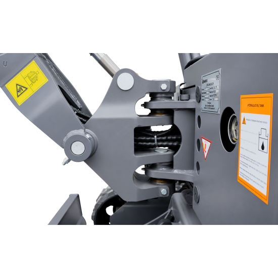 NEU Mini-Bagger AGROX OX-12 - 10 PS, 1 Zylinder KOOP Motor inkl. Schaufelpaket - 380 mm, Schnellwechsler, Hydraulischen Daumen Greifer