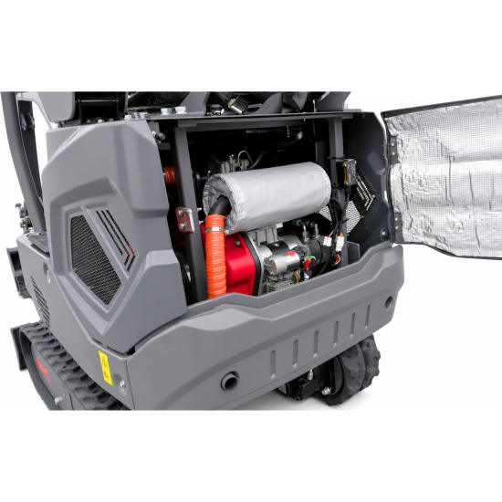 NEU Mini-Bagger AGROX OX-12 - 10 PS, 1 Zylinder KOOP Motor inkl. Schaufelpaket - 380 mm, Schnellwechsler, Hydraulischen Daumen Greifer