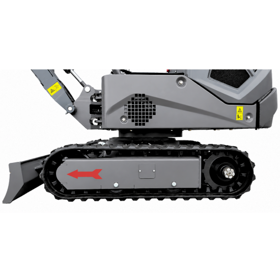 NEU Mini-Bagger AGROX OX-12 - 10 PS, 1 Zylinder KOOP Motor inkl. Schaufelpaket - 380 mm, Schnellwechsler, Hydraulischen Daumen Greifer