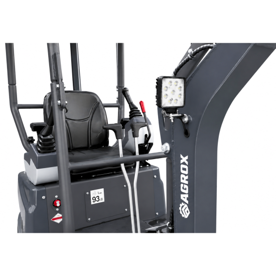 NEU Mini-Bagger AGROX OX-12 - 10 PS, 1 Zylinder KOOP Motor inkl. Schaufelpaket - 380 mm, Schnellwechsler, Hydraulischen Daumen Greifer
