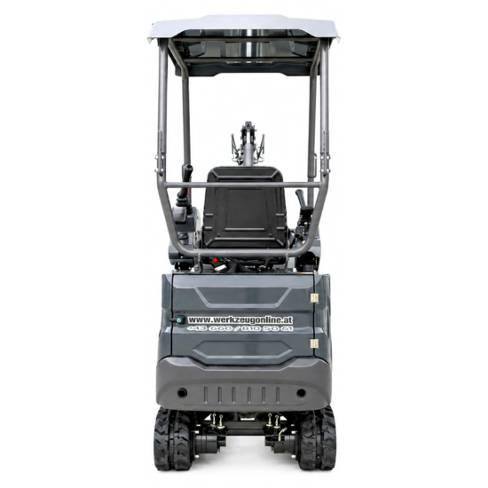 NEU Mini-Bagger AGROX OX-12 - 10 PS, 1 Zylinder KOOP Motor inkl. Schaufelpaket - 380 mm, Schnellwechsler, Hydraulischen Daumen Greifer