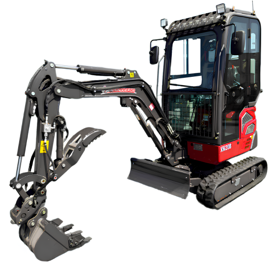 Rhinoceros XN20B Diesel Minibagger mit Kabine und Kubota Motor 18 PS - 3 Zylinder