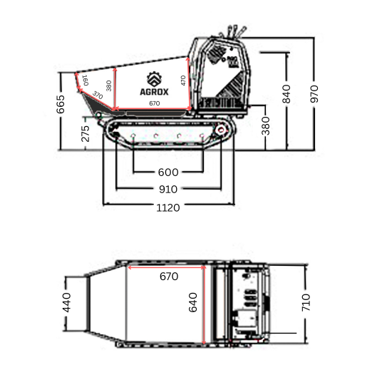 Preview: Mini Dumper XN500 mit Raupenantrieb 10 PS - 1 Zylinder Benziner Minidumper AGROX Preview: Mini Dumper XN500 mit Raupenantrieb 10 PS - 1 Zylinder Benziner Minidumper AGROX