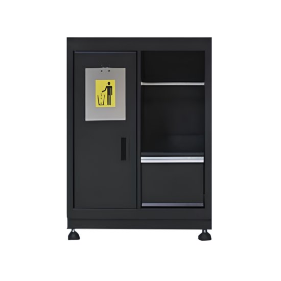 Mülleimer mit Papierhalter Modul für Schranksystem RTX5000 - 680 x 700 x 910 mm | RETTER RTX-5000