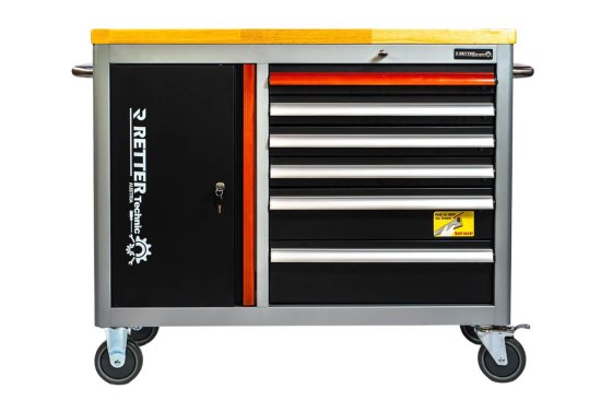 RETTER RS5 Werkstattwagen Workstation Kompakt Werkbank mit Massivholzplatte