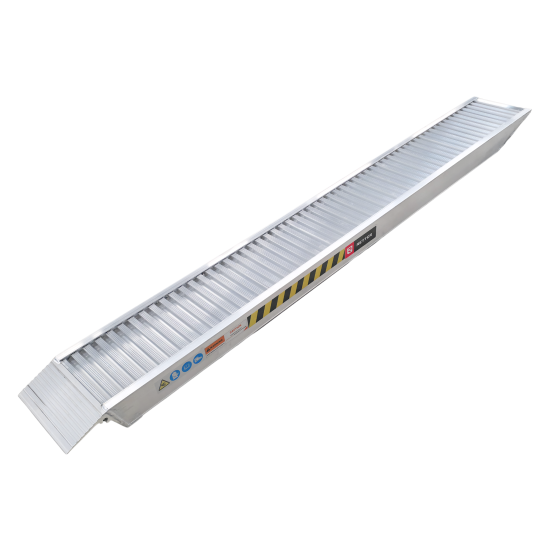 RETTER Premium Alu Auffahrrampe 250 cm - 2800 kg Tragkraft Schwerlast Verladerampe für Baumaschinen, ATVs & Anhänger - RTY93443