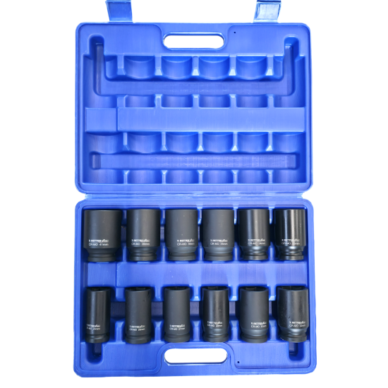 Preview: RETTER Schlagschrauber Nüsse Set 3/4 Zoll 24-41 mm 12-tlg. metrisch