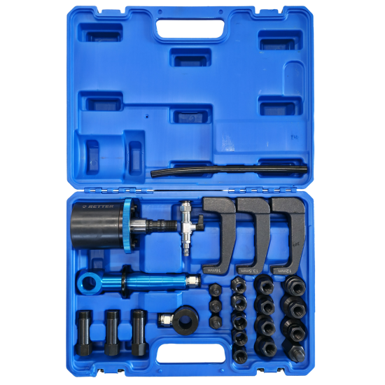 Preview: RETTER Pneumatisches Einspritzdüsen-Ausbauwerkzeug – 27-teiliges Komplettset