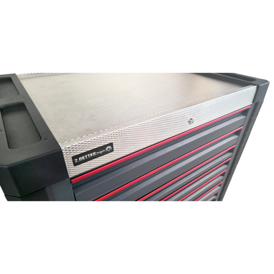 R12 - 8 Schubladen bestückt | Premiumqualität RETTER - Chrom-Vanadium-Werkzeugset 698-tlg.