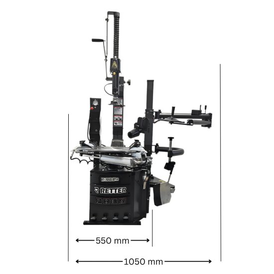 Montiermaschine RT-706D Pro mit Booster System, 2 Geschwindigkeiten und Felgenspannung bis 28 Zoll inkl. Luftbooster | RETTER