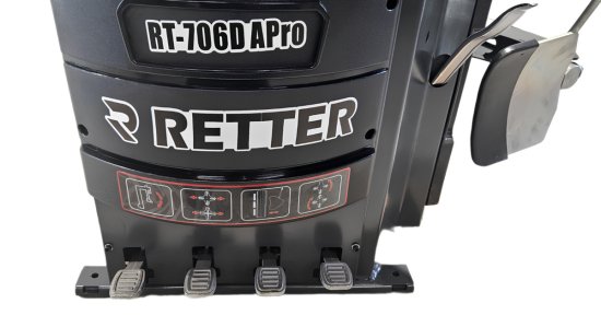 Montiermaschine RT-706D Pro mit Booster System, 2 Geschwindigkeiten und Felgenspannung bis 28 Zoll inkl. Luftbooster | RETTER