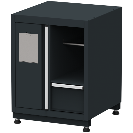 Mülleimer mit Papierhalter Modul für Schranksystem RTX5000 - 680 x 700 x 910 mm | RETTER RTX-5000