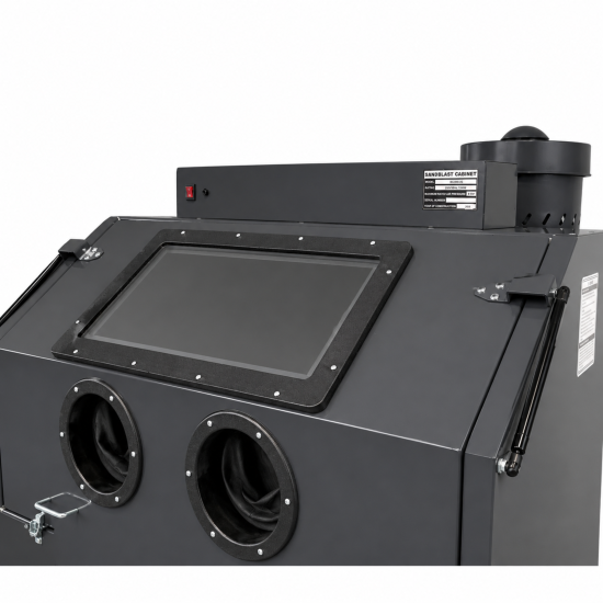 RETTER Sandstrahlkabine 420 Liter mit Absaugung, Fußpedal und LED-Beleuchtung - SBC420