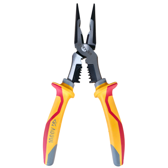 RETTER VDE Isolierter Zangen-Satz (3-teilig) – Kombi-, Flach- und Seitenschneider - bis 1000V