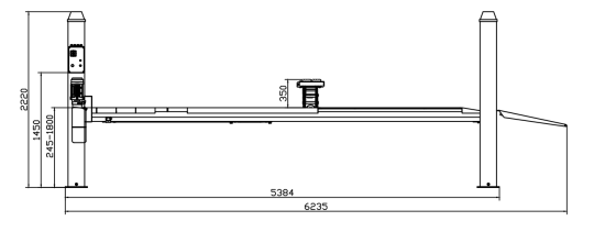 RETTER 4 Säulen Hebebühne 5.000 kg - elektrische Entriegelung RT-4P5000J 400V
