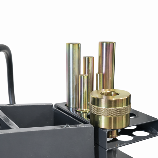 RETTER Profi Werkstattpresse hydraulisch pneumatisch 30 Tonnen RTP-30A mit Druckdornsatz 7-teilig und Manometer