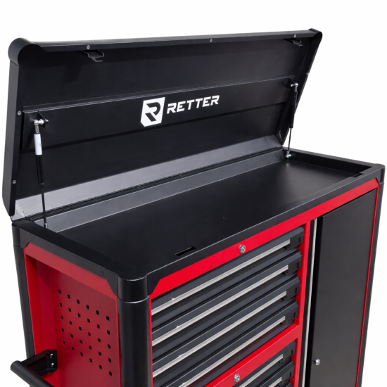 RETTER Werkstattwagen 10 Schubladen + Seitenschrank - Rollwagen 1200 mm mit Interlock System R3410XXL
