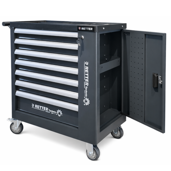 Preview: RETTER Werkzeugwagen R2 mit 7 Schubladen und inkl. Werkzeug 255-tlg.