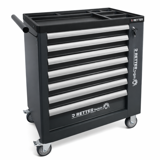 RETTER Werkzeugwagen R2 mit 7 Schubladen und inkl. Werkzeug 255-tlg.