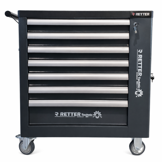 RETTER Werkzeugwagen R2 mit 7 Schubladen und inkl. Werkzeug 255-tlg.