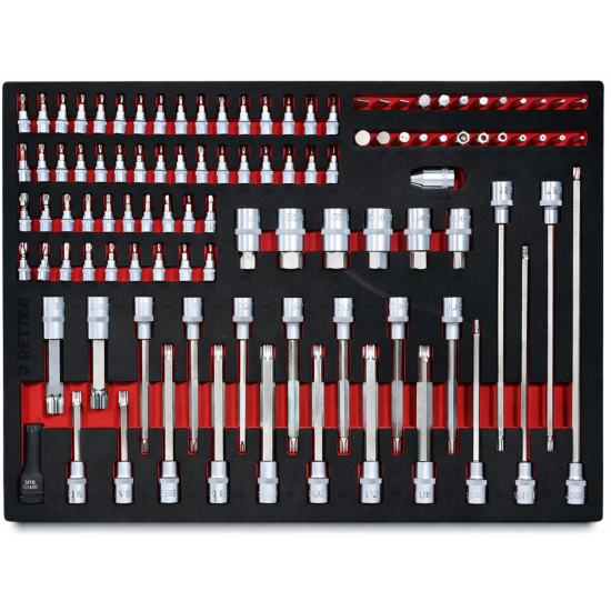 RETTER Werkzeugwagen R2 mit 7 Schubladen und inkl. Werkzeug 255-tlg.