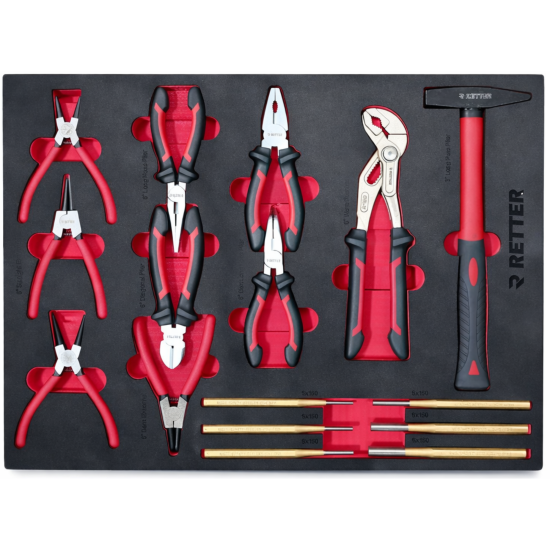 RETTER Werkzeugwagen R2 mit 7 Schubladen und inkl. Werkzeug 255-tlg.