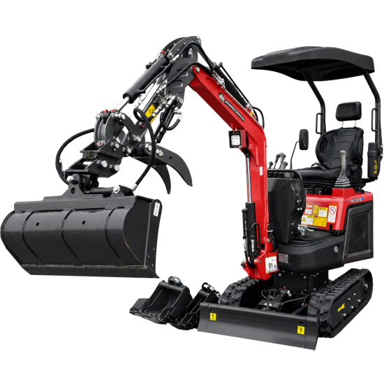 NEU Rhinoceros KS10-8 Mini-Bagger - Kompakt, leistungsstark 10 PS