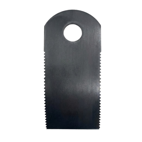 Preview: Schlägelmesser gezahnt 105 x 50 x 5 mm – Bohrung 18 mm