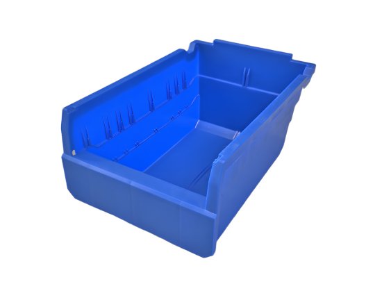 Sichtlagerkasten Blau 114×260 mm – mit Aufhängelasche | SF3215