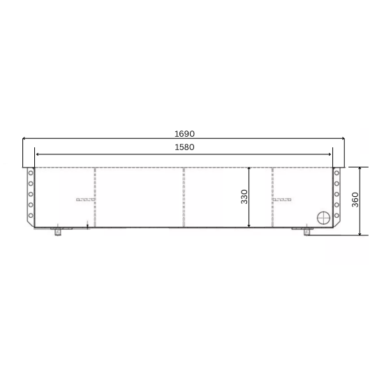 Einbau-Stahlwanne 1-tlg. für Unterflurmontage der Profi Scherenhebebühne RT-FW3500 (3,5 t)