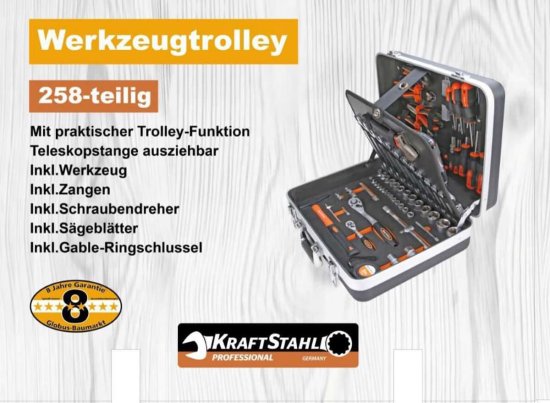 Universal - Werkzeugsortiment 258-teilig - Kraftstahl