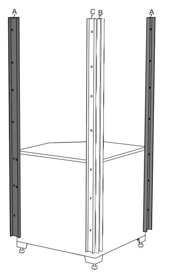 Befestigung - Deluxe Verbindungsstück 105 x 15 x 1956 mm | RETTER Schranksystem - RT01Y8018