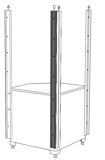 Befestigung - Deluxe Verbindungsstück 50 x 15 x 1956 mm | RETTER Schranksystem Modul - RT01Y8017