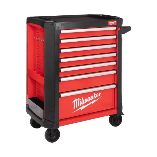 Milwaukee SRC30-1 Stahl Werkzeugwagen Basis 7 Schubladen - leer | 30" / 78 CM – Produktansicht auf weißem Hintergrund