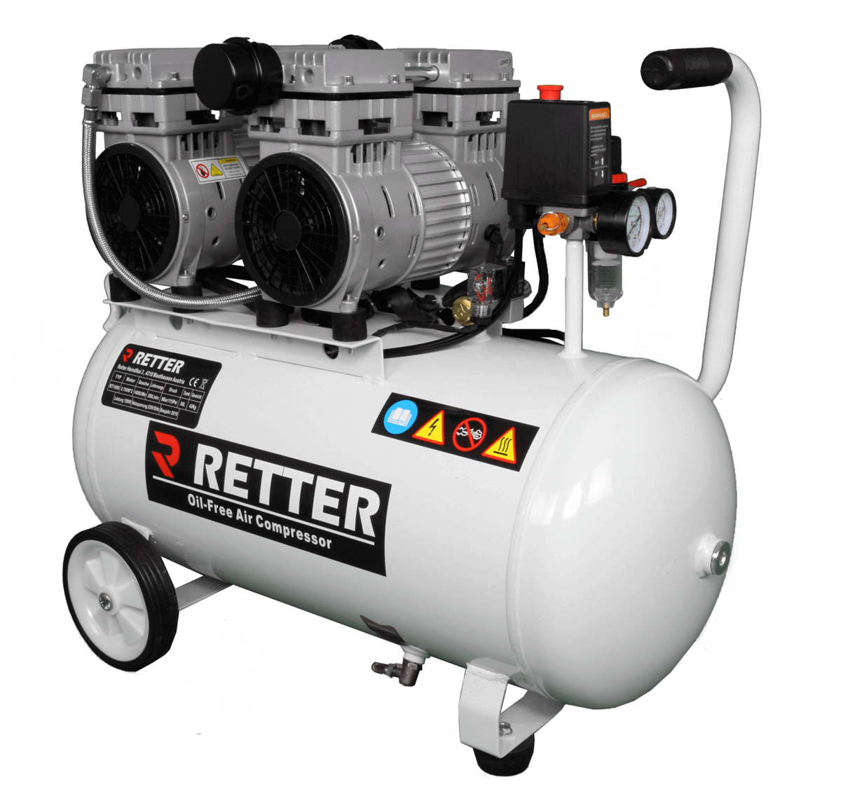 RETTER RT1050 Silent Flüster Kompressor 50L Ölfrei