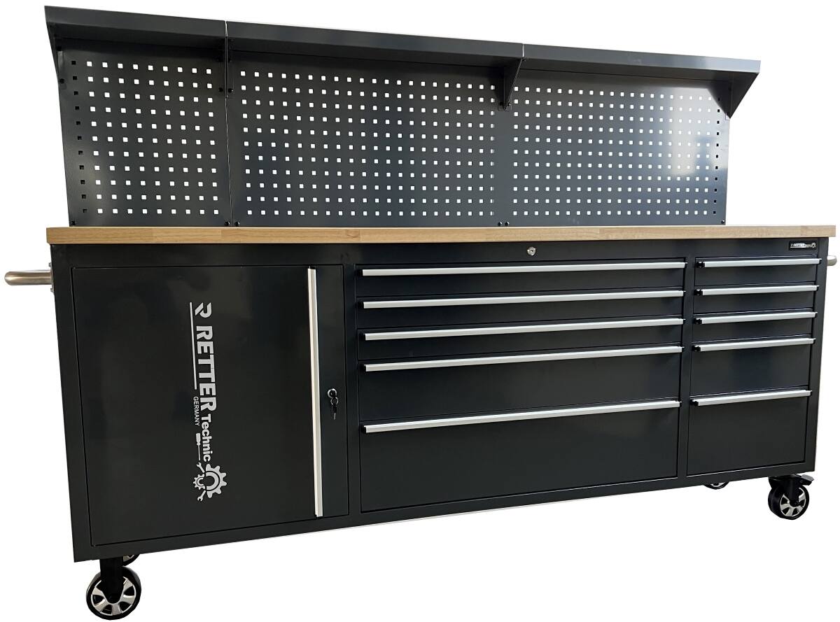 Robuster Werkstattwagen kaufen - Workstation mit 10 Schubladen