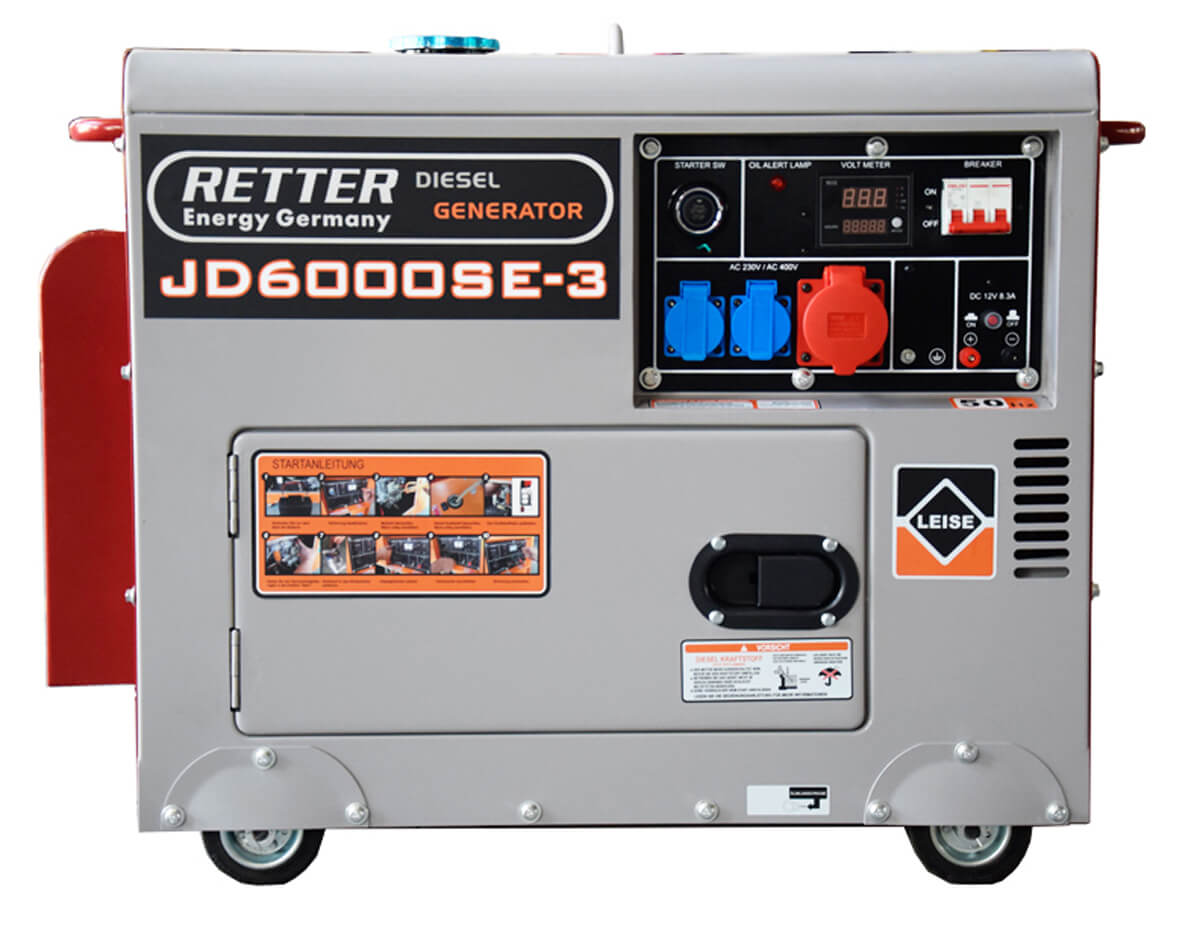 5,0 kW Stromaggregat Diesel - Silent JD 6000SE-3