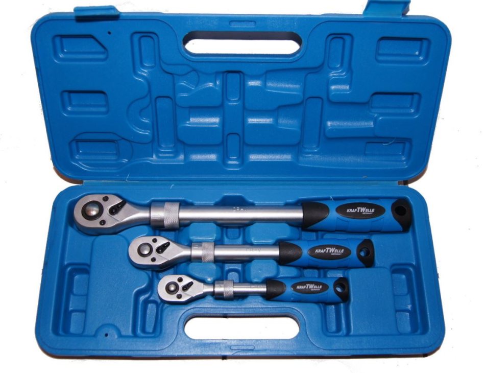 1/2"+2/8"+1/4" Teleskop Ratsche Set 3-teilig